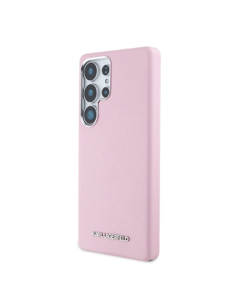 Karl Lagerfeld Karl Lagerfeld PU Saffiano Metal Logo and Frame Rückseitenschutz für Samsung Galaxy S25 Ultra Pink