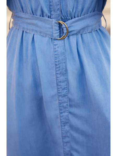 Moodo Kleid mit Gürtel blau Moodo