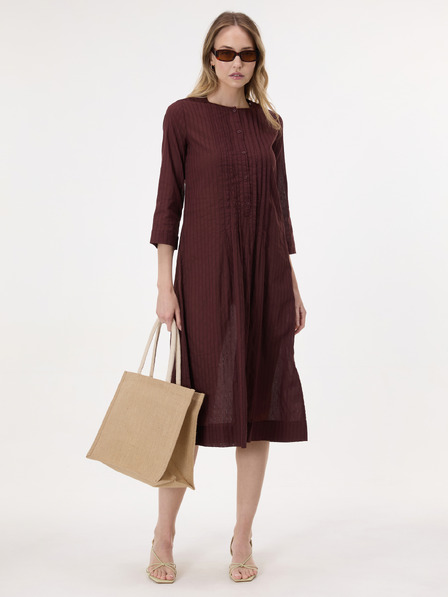 Orsay Dunkelbraunes Damen-Midikleid ORSAY