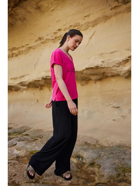 Moodo T-Shirt mit Druck rosa Moodo