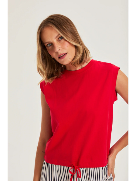 Moodo Baumwoll-T-Shirt rot Moodo