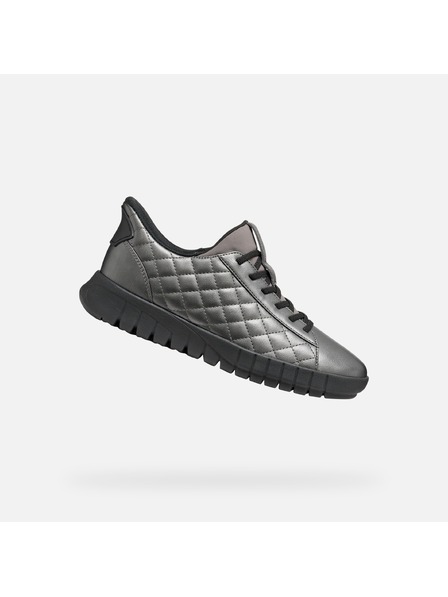 Geox Dunkelgraue Geox Flextride Plus Damentennisschuhe