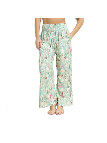 DIM DIM TROPICAL PANTS - Damen-Strandshorts - grün - hellbraun - creme