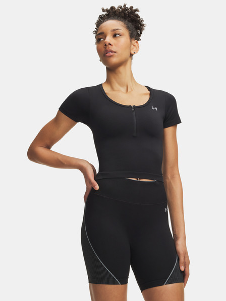 Under Armour Damen-T-Shirt Under Armour Vanish Seamless Crop Zip SS