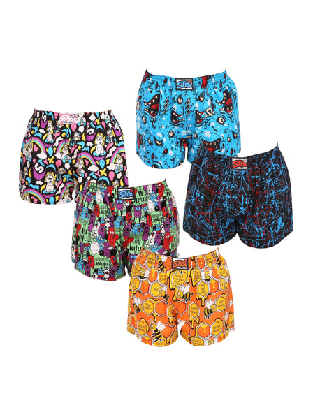 Styx Fünferpack - Damen-Shorts Styx art klassisches Gummiband mehrfarbig