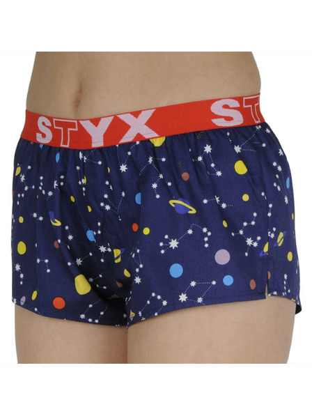 Styx Damen-Shorts Styx art Sportgummiband Planeten