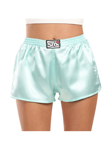 Styx Dreierpack - Damen-Shorts Styx klassisches Gummiband Satin mehrfarbig