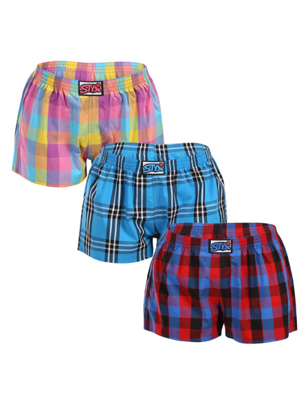 Styx Dreier-Set - Damen-Slip Styx klassisches Gummiband mehrfarbig