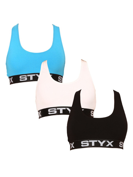 Styx Set aus drei - Damen-Sport-BH Styx mehrfarbig