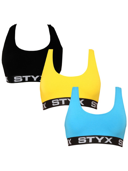Styx Set aus drei - Damen-Sport-BH Styx mehrfarbig