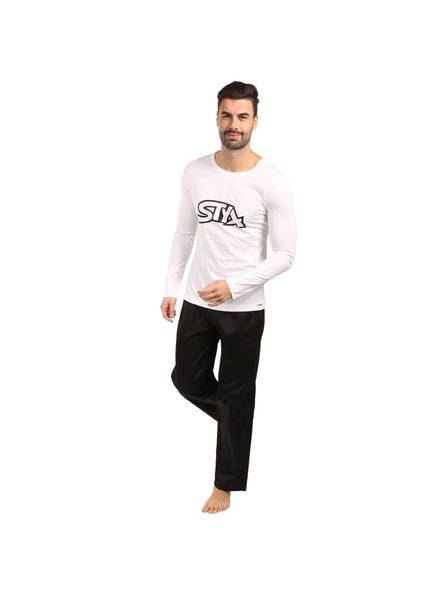 Styx Herren-Pyjama Styx schwarz-weiß