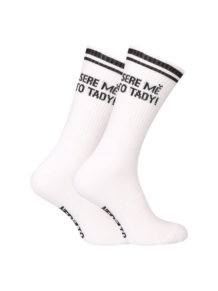 Nedeto Nedeto Socken sportlich hoch Sere mě to tady! weiß