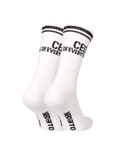 Nedeto Nedeto Socken sportlich hoch CEO Of Everything weiß