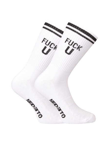Nedeto Nedeto Socken sportlich hoch Fxck U weiß