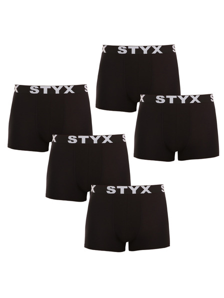 Styx Fünferpack - Herrenboxershorts Styx Sportgummi Übergröße schwarz