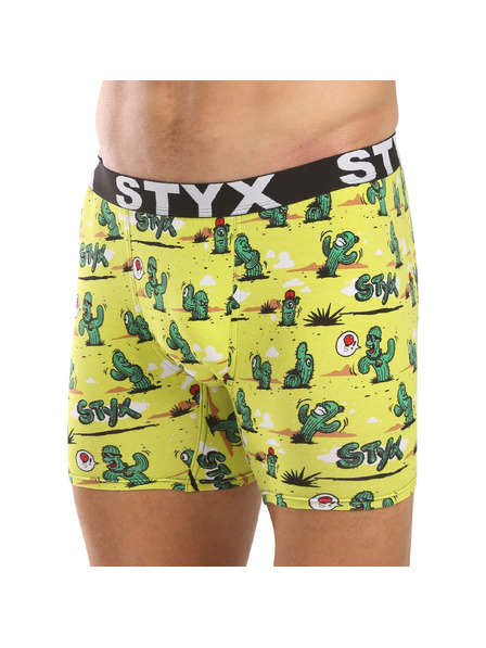 Styx Herrenboxershorts Styx long art Sportgummi Kakteen