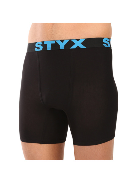 Styx Herren Boxershorts Styx lang Sportgummi schwarz