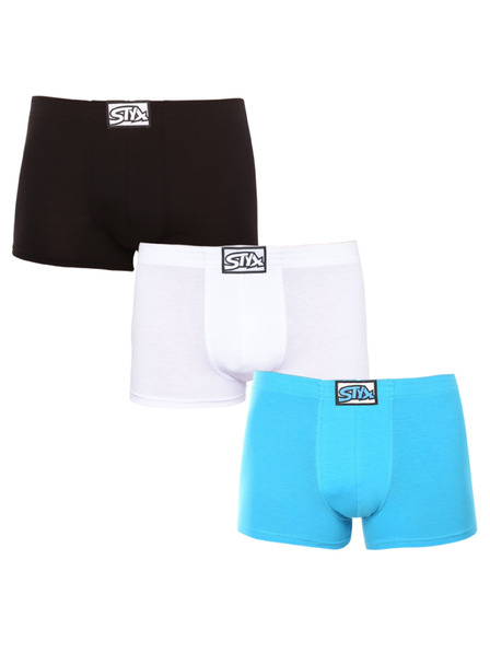 Styx Dreierpack - Herrenboxershorts Styx klassisches Gummi mehrfarbig