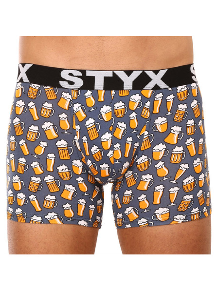 Styx Sechserpack - Herrenboxershorts Styx long art Sportgummi mehrfarbig