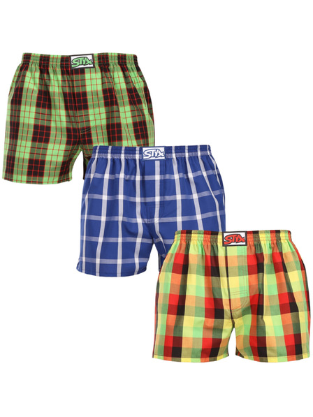 Styx Dreier-Set - Herren Styx Classic Rubber Oversized Shorts mehrfarbig