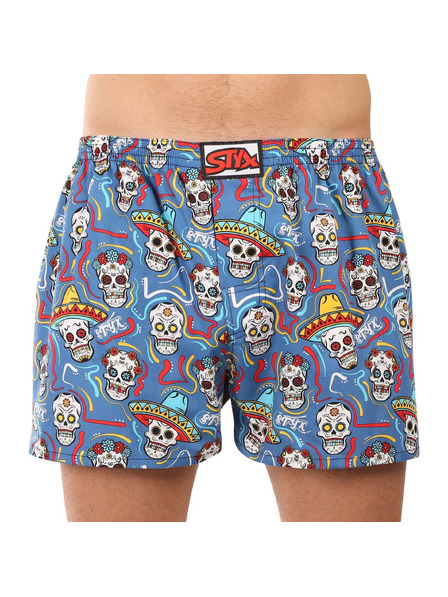Styx Dreier-Set - Herren-Shorts Styx art klassisches Gummiband übergroß mehrfarbig