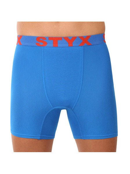Styx Herrenboxer Styx long Sportgummiband Blau
