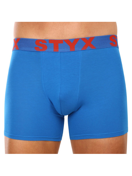 Styx Dreier-Set - Herren-Boxershorts Styx long Sportgummi Blau