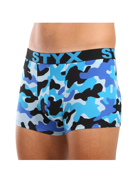 Styx Herrenboxer Styx art Sportgummiband Blauer Camouflage