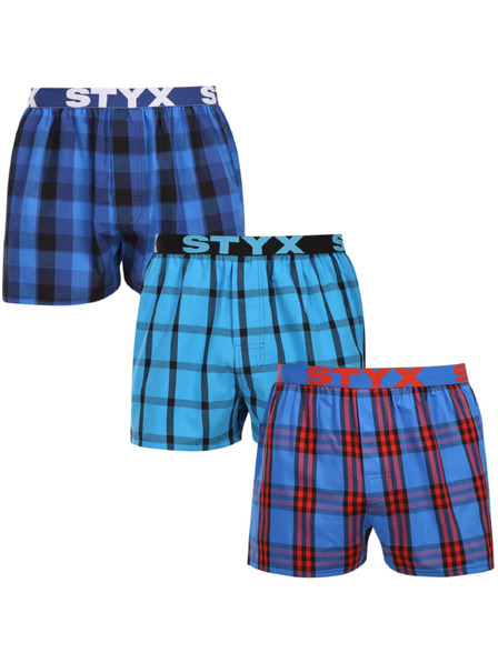 Styx Dreierpack - Herrenshorts Styx Sportgummi mehrfarbig