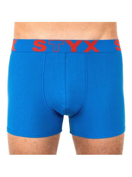 Styx Dreierpack - Herrenboxer Styx Sportgummiband Blau