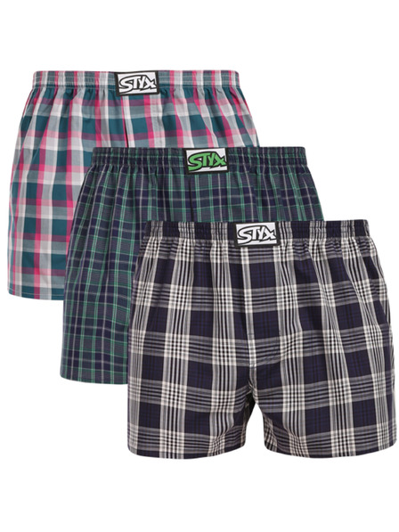 Styx Dreier-Set Herren Styx Shorts klassisch elastisch mehrfarbig