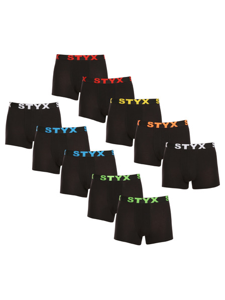 Styx Zehnerpack - Herrenboxer Styx Sportgummiband Schwarz