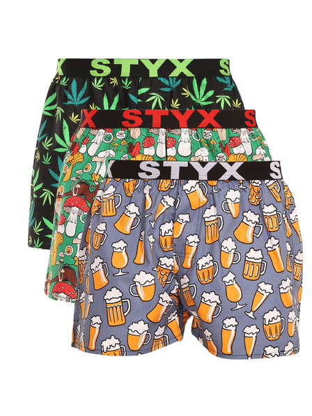 Styx Dreier-Set - Herren-Pants Styx art Sportgummi Mehrfarbig