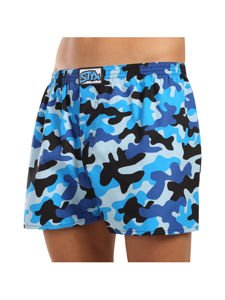 Styx Herrenboxer Styx art klassisches Gummiband Blauer Camouflage