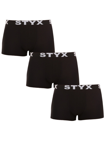 Styx Dreierpack - Herrenboxer Styx Sportgummiband Schwarz