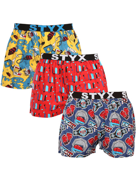 Styx Dreier-Set - Herren-Pants Styx art Sportgummi Mehrfarbig