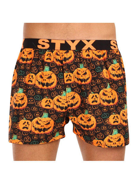 Styx Herren-Boxershorts Styx art Sportgummi Halloween Kürbis