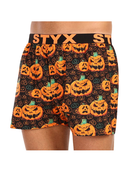 Styx Herren-Boxershorts Styx art Sportgummi Halloween Kürbis