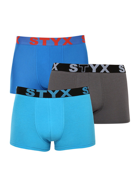 Styx Dreierpack - Herrenboxershorts Styx Sportgummi Übergröße mehrfarbig