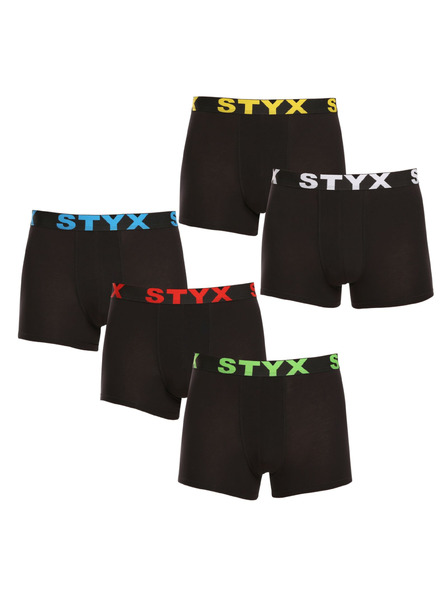 Styx Fünferpack - Herrenboxer Styx Sportgummiband Schwarz
