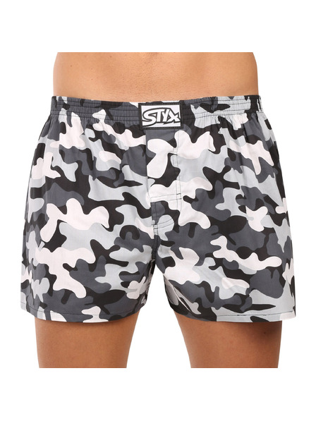 Styx Herren-Boxershorts Styx art klassisches Gummiband Übergrößen Tarnung grau