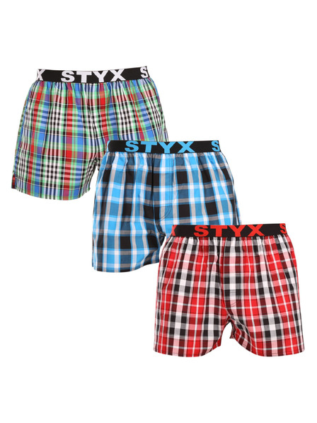 Styx Dreierpack - Herrenshorts Styx Sportgummi mehrfarbig