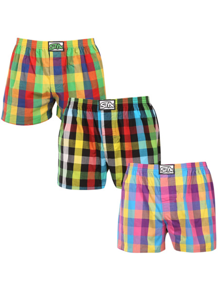 Styx Dreier-Set Herren Styx Shorts klassisch elastisch mehrfarbig