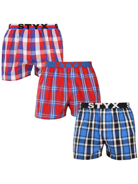 Styx Dreierpack - Herrenshorts Styx Sportgummi mehrfarbig