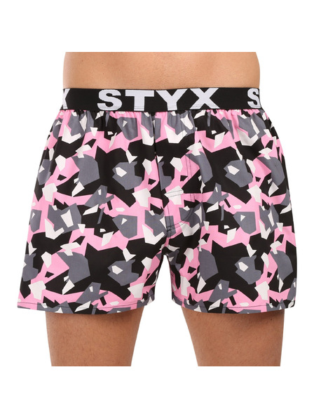 Styx Herren-Boxershorts Styx art Sportgummi Tarnung eckig