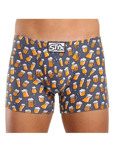 Styx Dreier-Set - Herren-Boxershorts Styx long art klassisches Gummi mehrfarbig