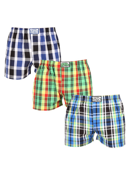 Styx Dreier-Set Herren Styx Shorts klassisch elastisch mehrfarbig