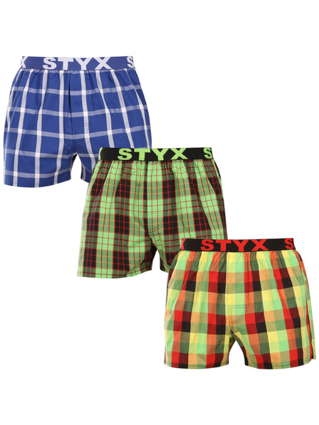 Styx Dreierpack - Herrenshorts Styx Sportgummi mehrfarbig