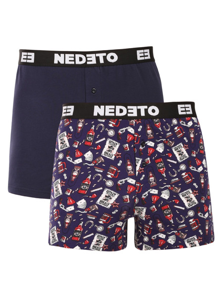 Nedeto 2er-Set - Herren-Boxershorts Nedeto mehrfarbig