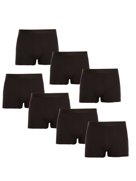 Nedeto Set mit sieben Herren-Boxershorts in schwarz Nedeto